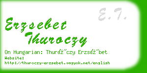 erzsebet thuroczy business card